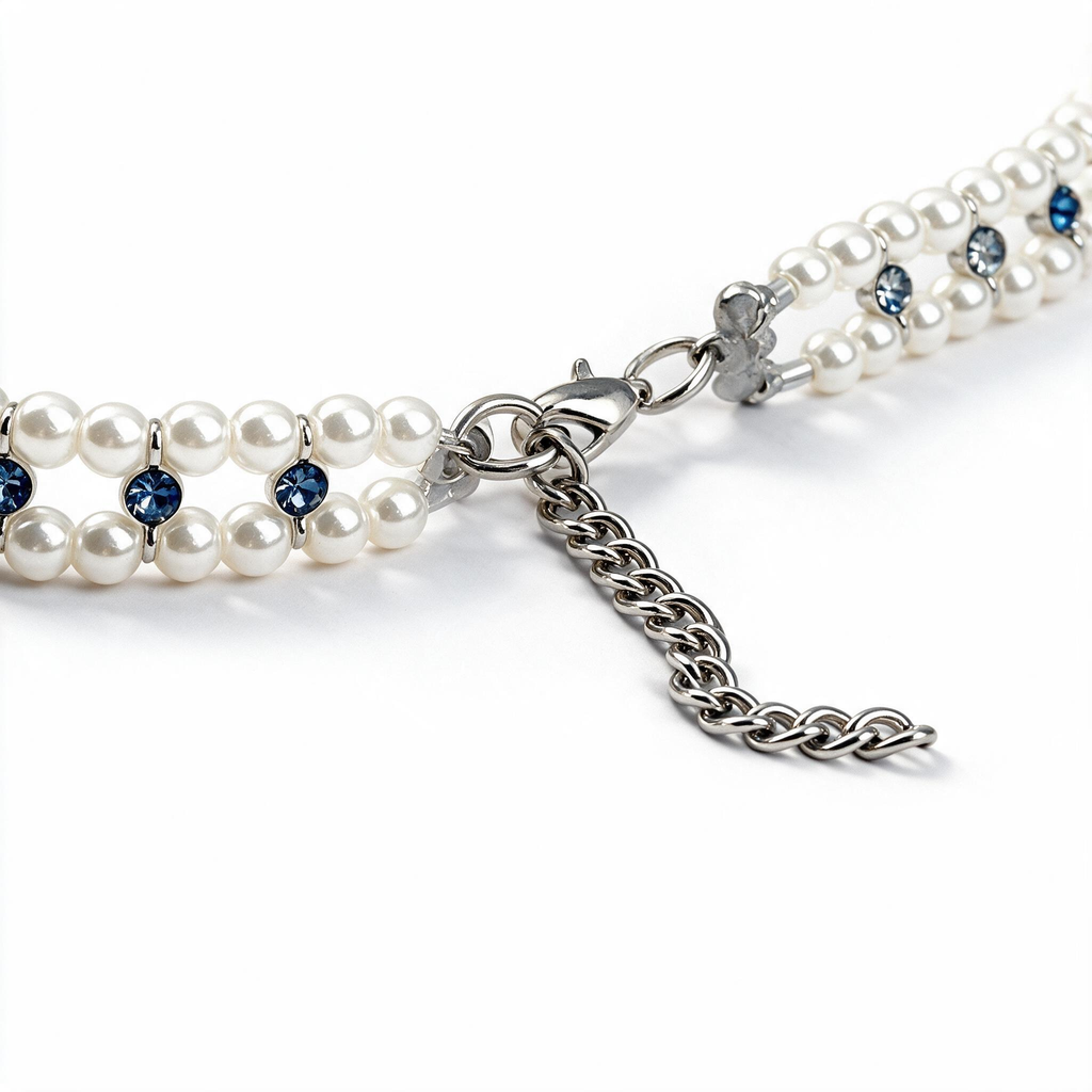 Adjustable extender chain and lobster clasp detail