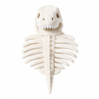 White soft plush dinosaur skeleton cat costume