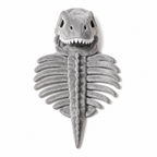 Grey soft plush dinosaur skeleton cat costume