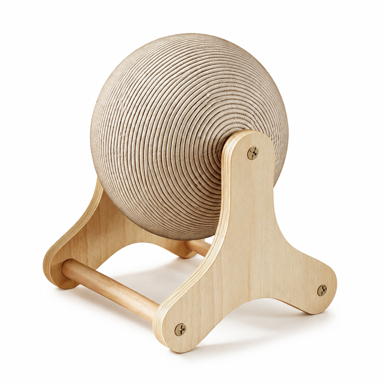 Windmill wooden rotating cat scratcher ball