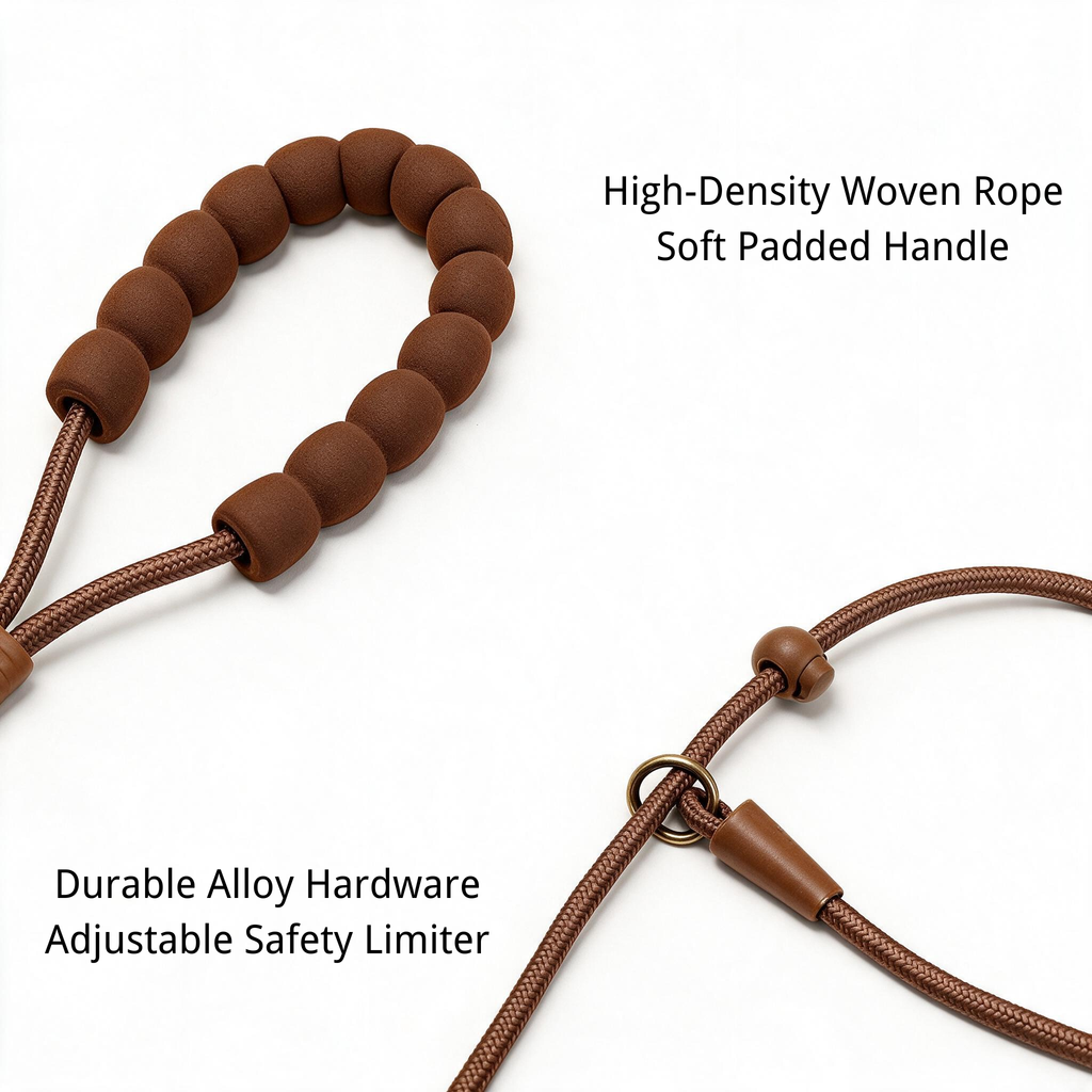 Comfort grip rope and durable hardware materials