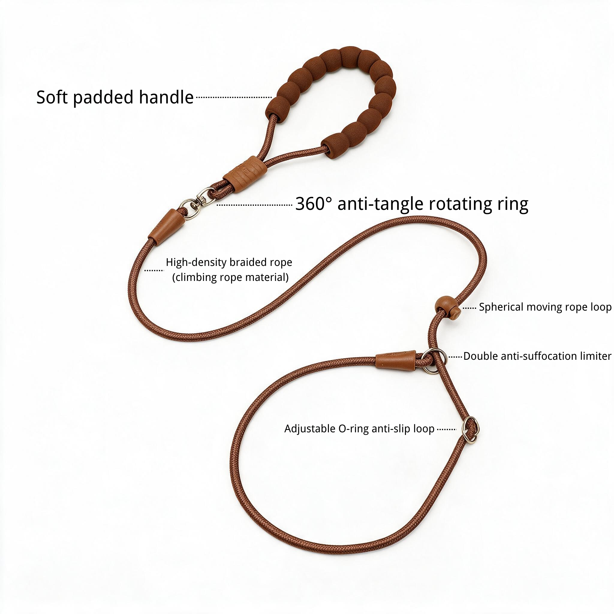 Rope slip lead key feature layout
