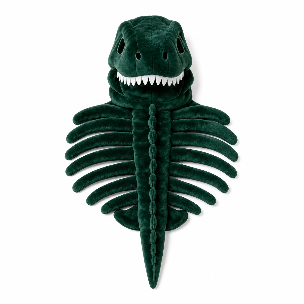 Dark Green dinosaur skeleton pet costume