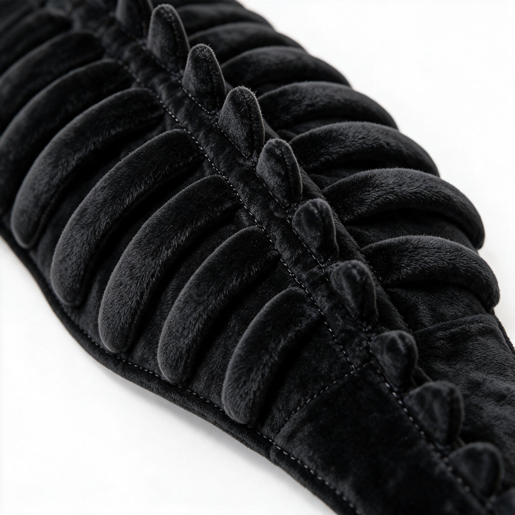 Dimensional ribs spine and tail detail