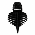 Black dinosaur skeleton pet costume