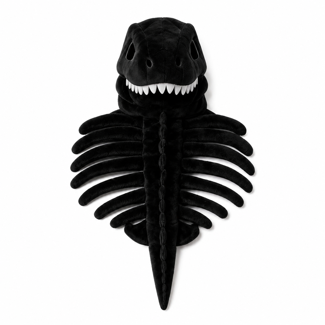 Black dinosaur skeleton pet costume