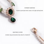 Gemstone pendant and adjustable clasp details