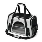 Black and grey pet travel carrier