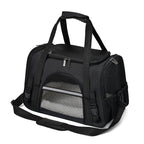 Black pet travel carrier