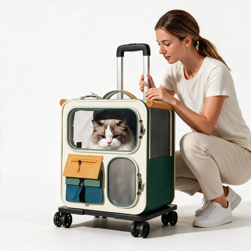 Convertible Pet Carrier Backpack with Optional Trolley